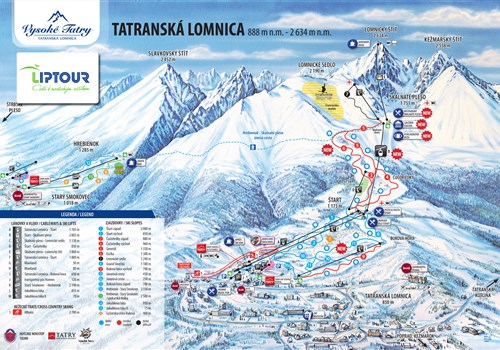 MAPA VYSOKÉ TATRY, TATRANSKÁ LOMNICA, STARÝ SMOKOVEC